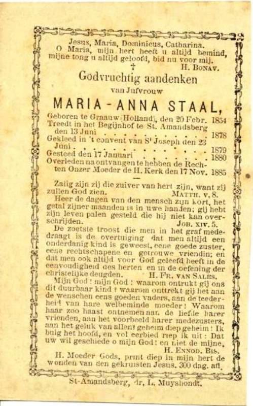 Maria Anna Staal