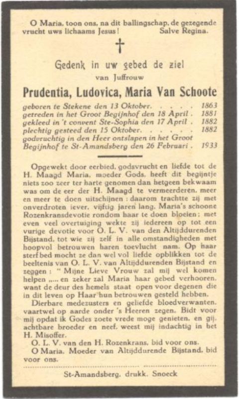 Prudentia Ludovica Maria Van Schoote