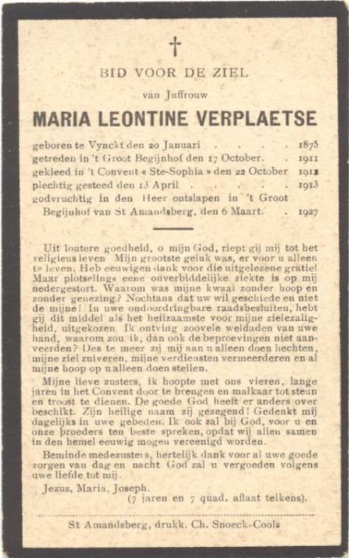 Maria Leontina Verplaetse