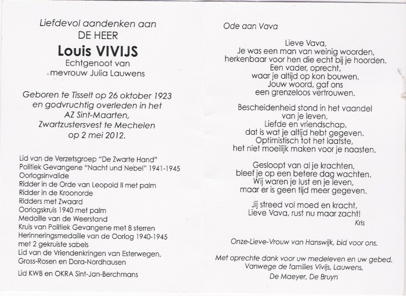 Ludovicus Leopoldus Vivijs