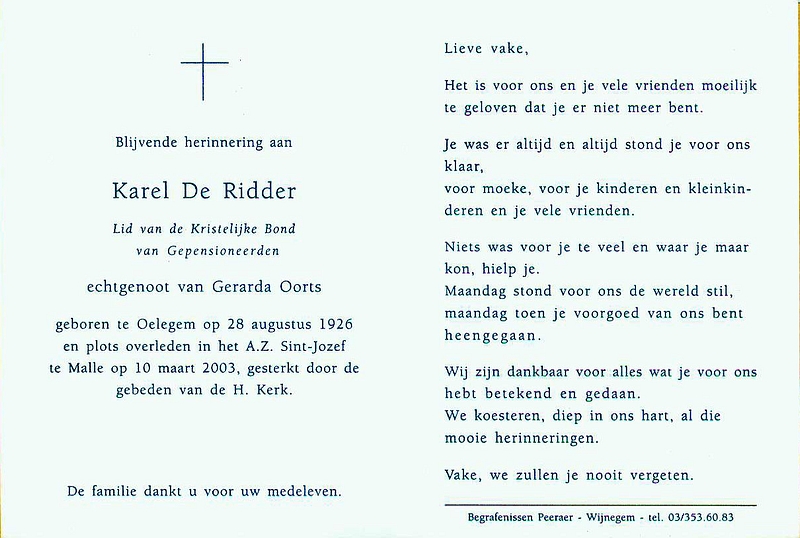 Karel De Ridder