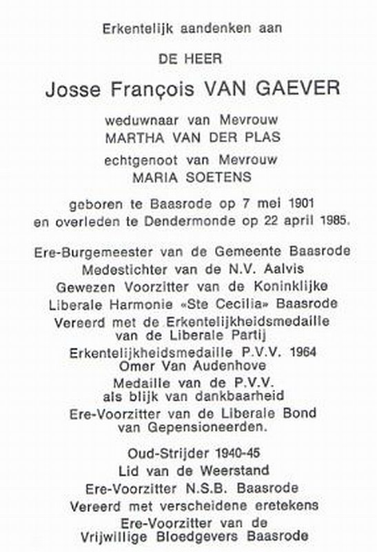 Josse Francois Van Gaever