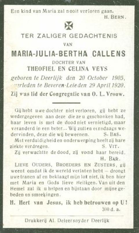 Maria Julia Bertha Callens