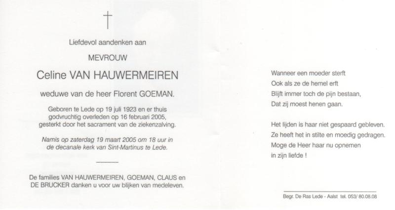 Celine Van Hauwermeiren