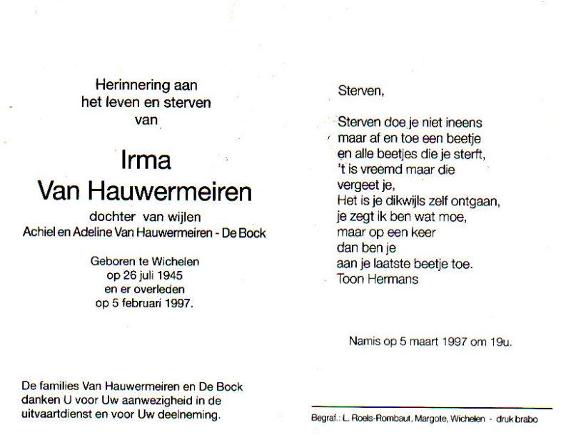 Irma Van Hauwermeiren