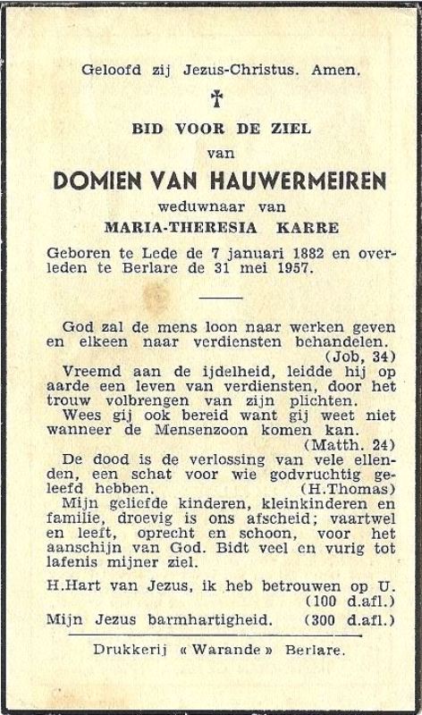 Dominicus Van Hauwermeiren
