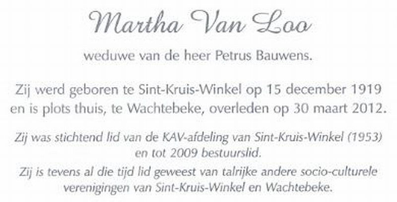 Martha Van Loo