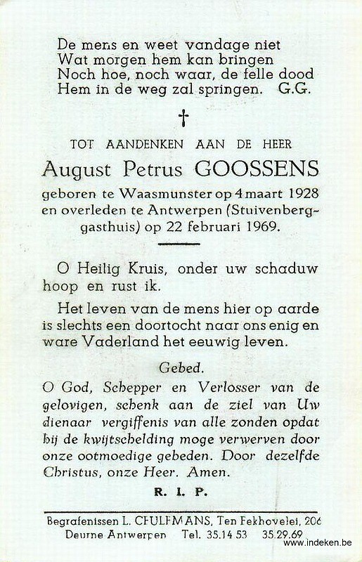 August Petrus Goossens