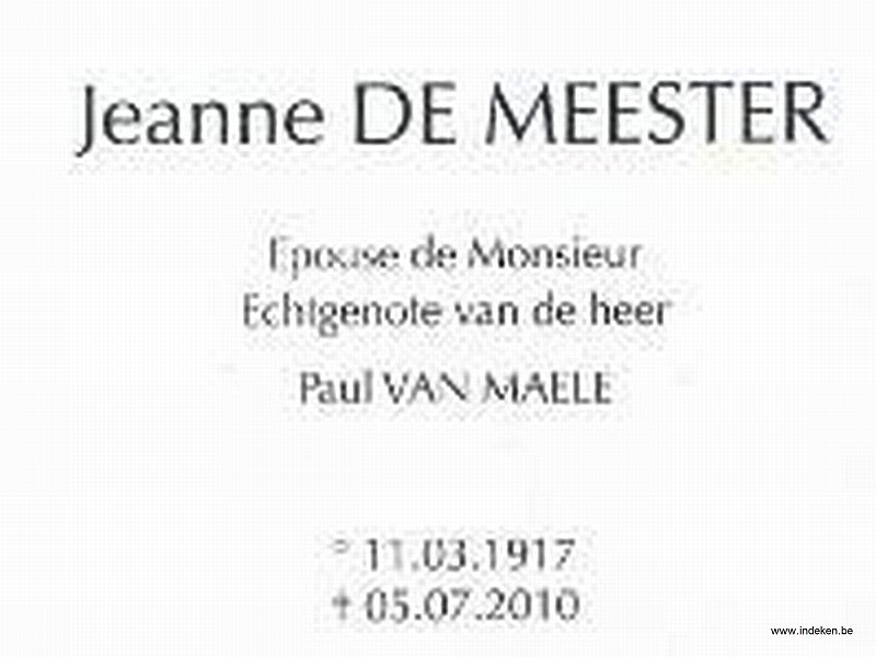 Jeanne De Meester