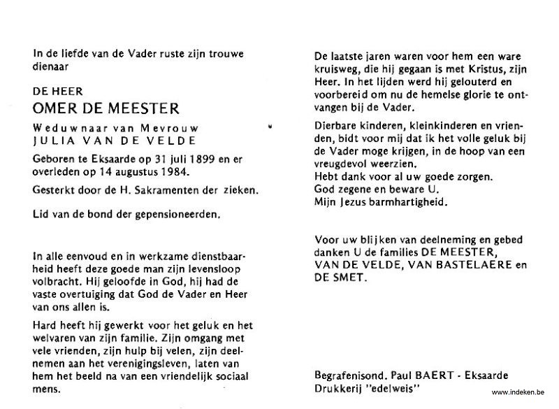 Omer Ignatius De Meester