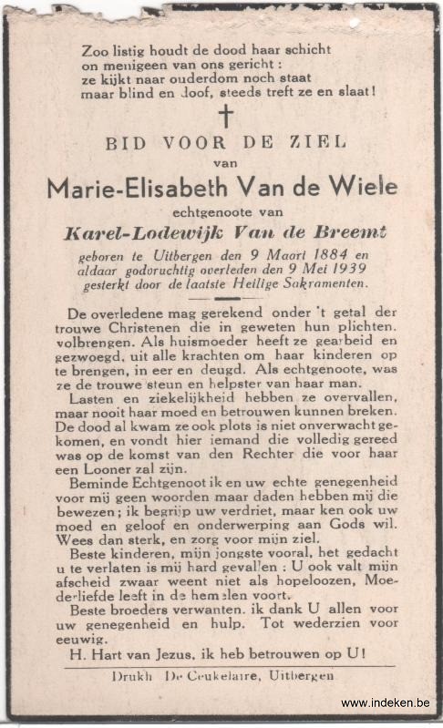 Maria Elisabeth Van De Wiele