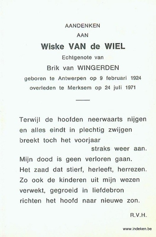 Wiske Van De Wiel