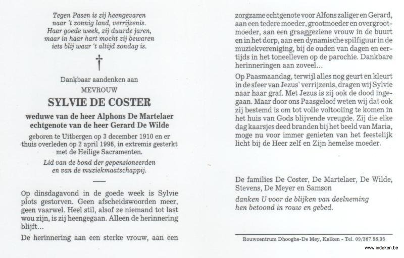 Sylvie De Coster
