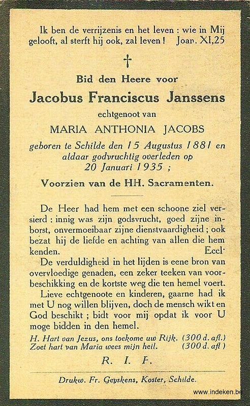 Jacobus Franciscus Janssens