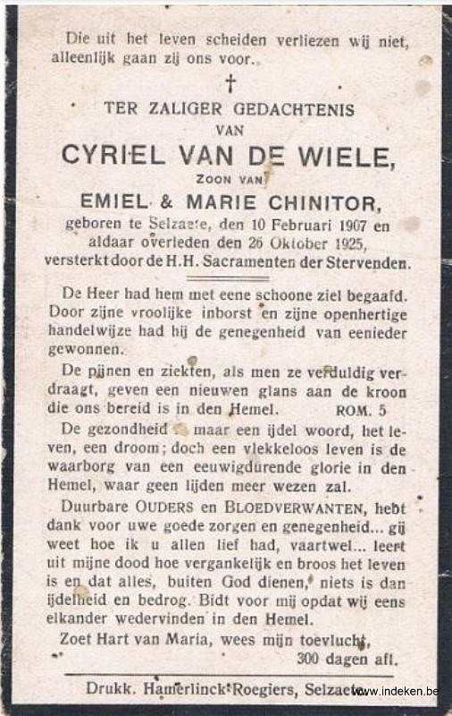 Cyriel Van De Wiele