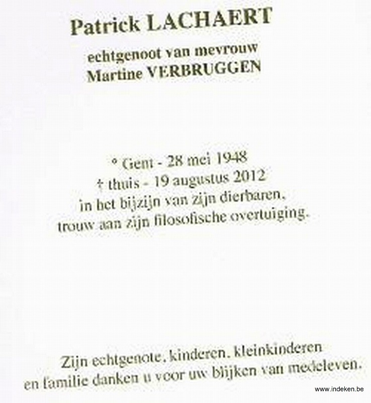 Patrick Omer Helene Lachaert