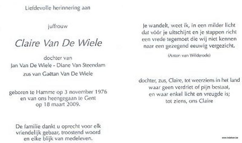 Claire Van De Wiele