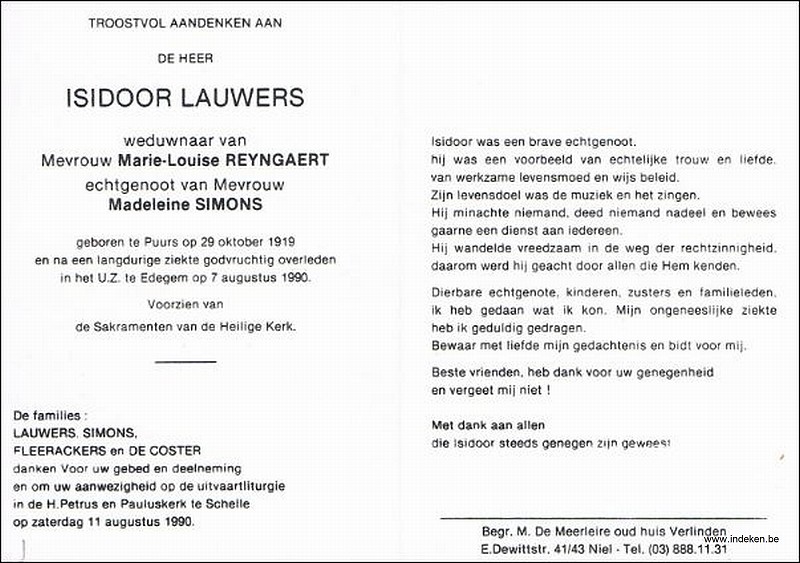 Isidoor Alfons Lauwers