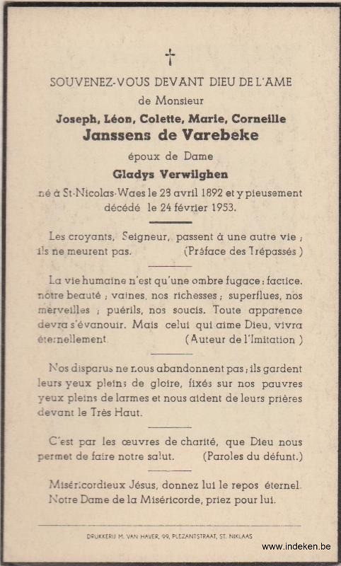 Joseph Leon Colette Marie Corneille Janssens de Varebeke