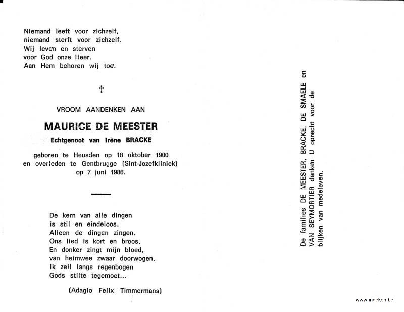 Maurice Petrus De Meester