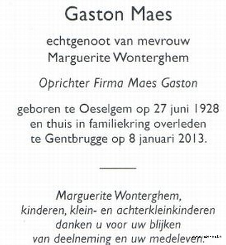Gaston Maes