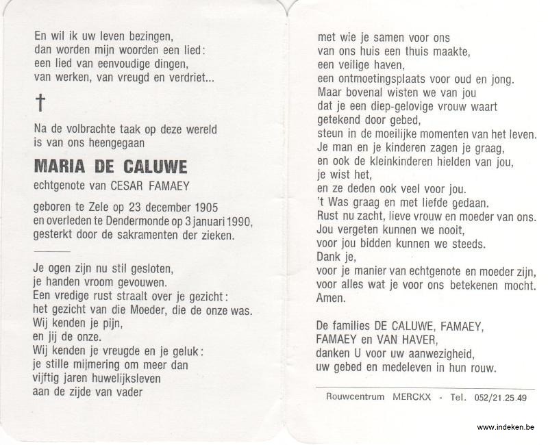 Maria De Caluwe