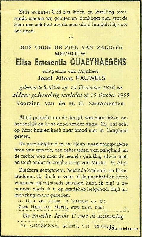 Elisa Emerentia Quaeyhaegens