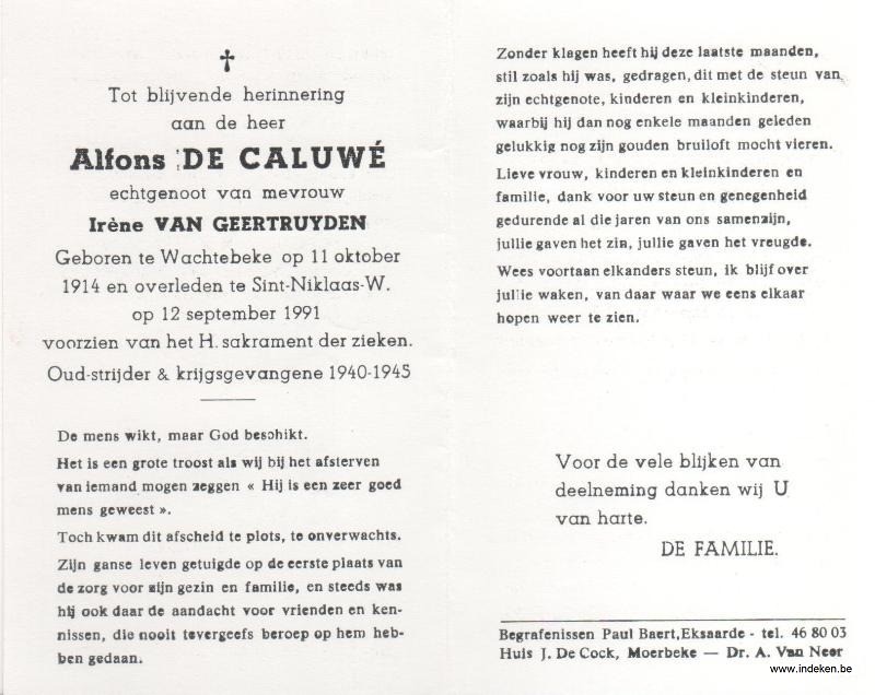 Alfons De Caluwe