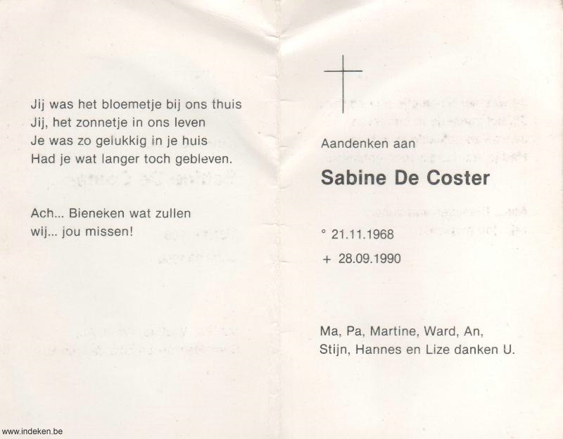 Sabine De Coster