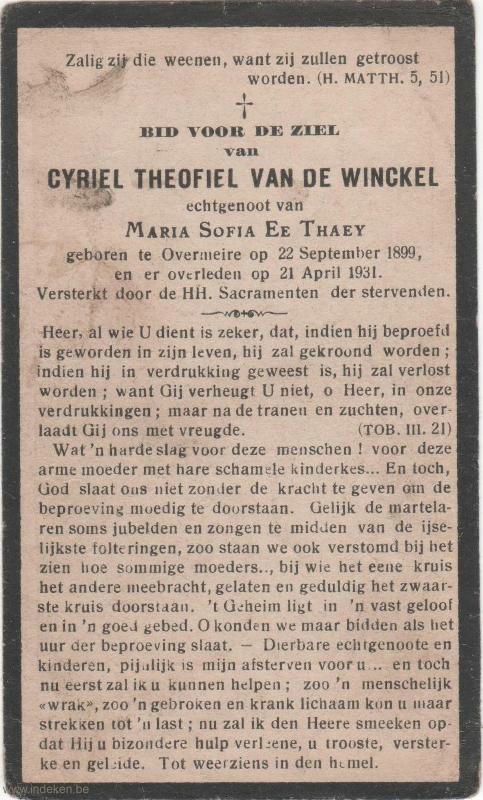 Cyriel Theofiel Van De Winckel