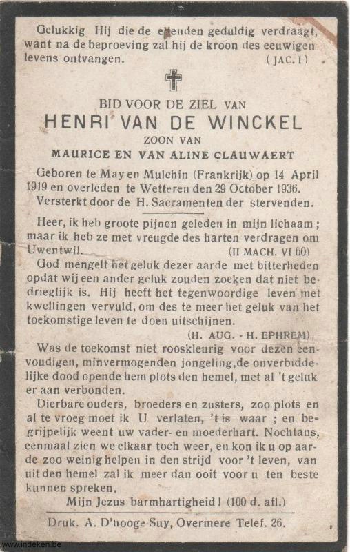 Henri Van De Winckel