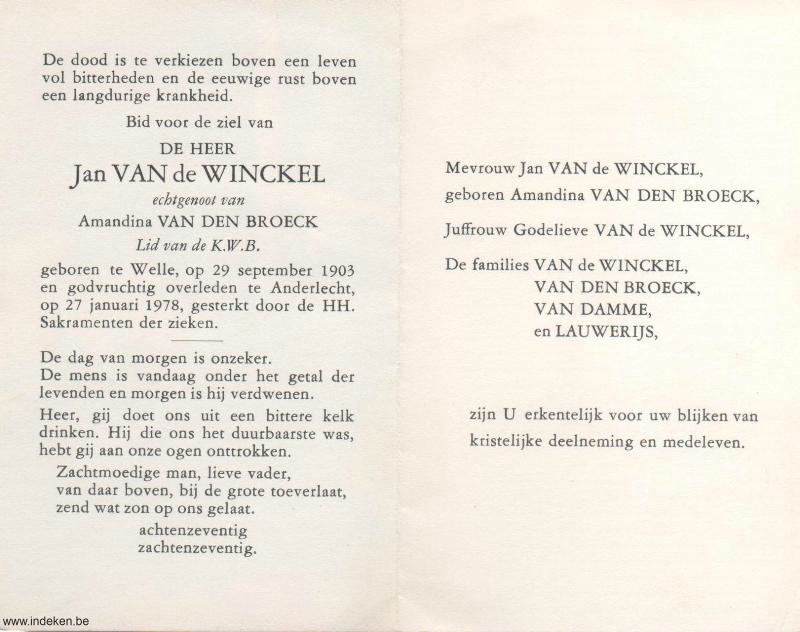 Jan Van de Winckel