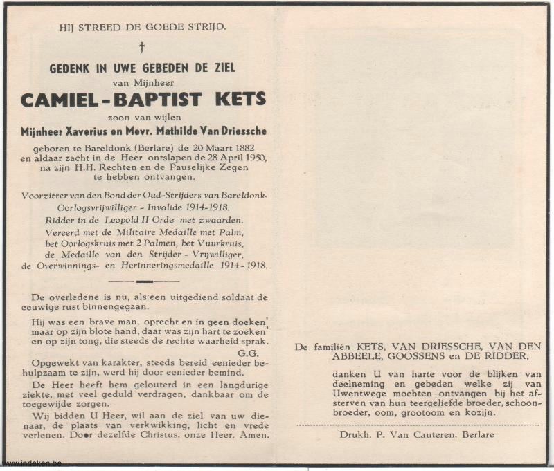 Camiel Baptist Kets