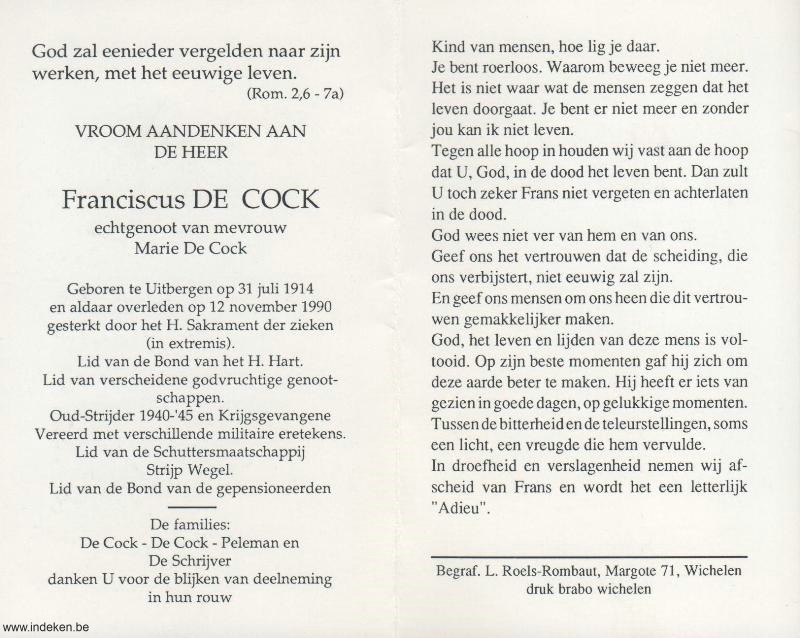 Franciscus De Cock