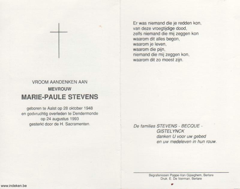 Marie Paule Stevens
