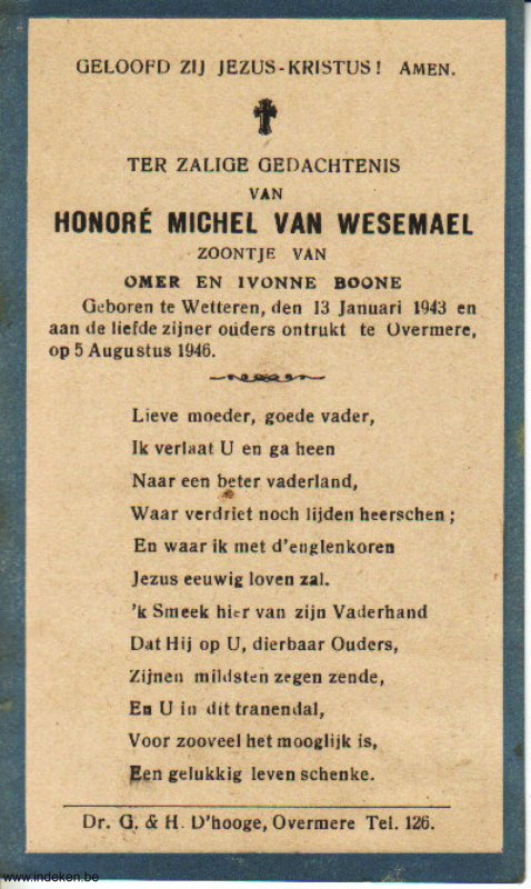Honoré Michel Van Wesemael
