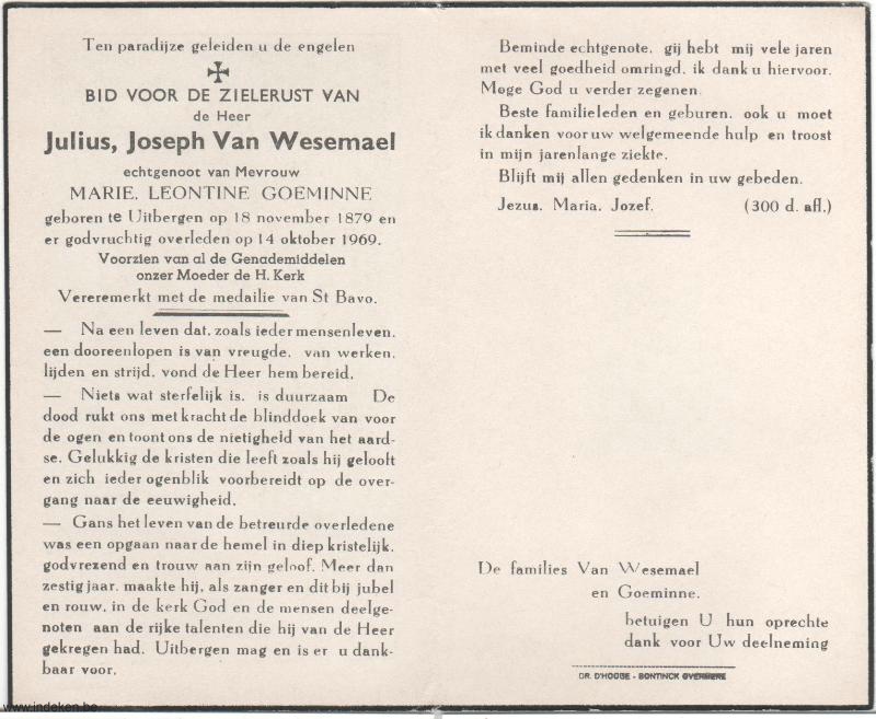 Julius Joseph Van Wesemael