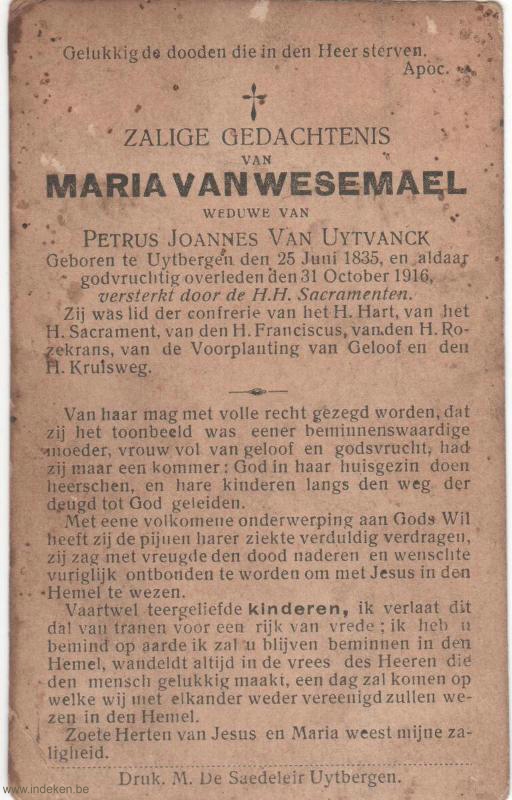 Maria Van Wesemael