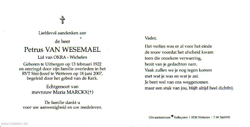 Petrus Van Wesemael
