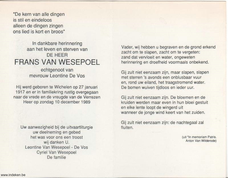 Frans Van Wesepoel