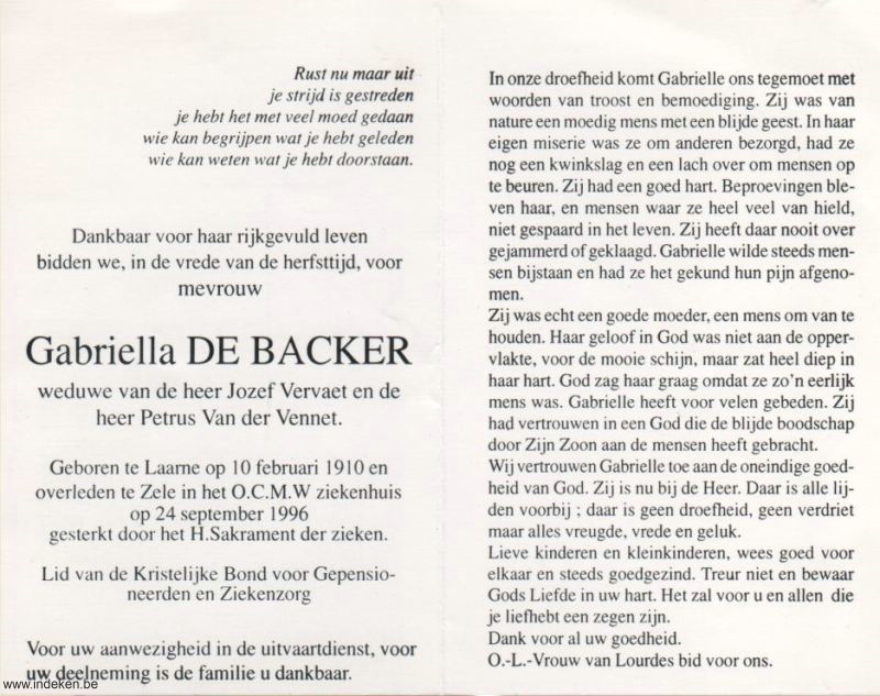 Gabriëlla De Backer