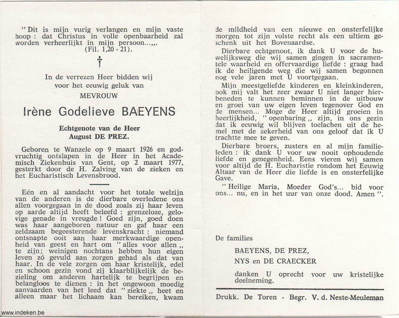 Irene Godelieve Baeyens