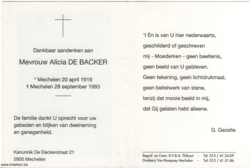Alicia De Backer
