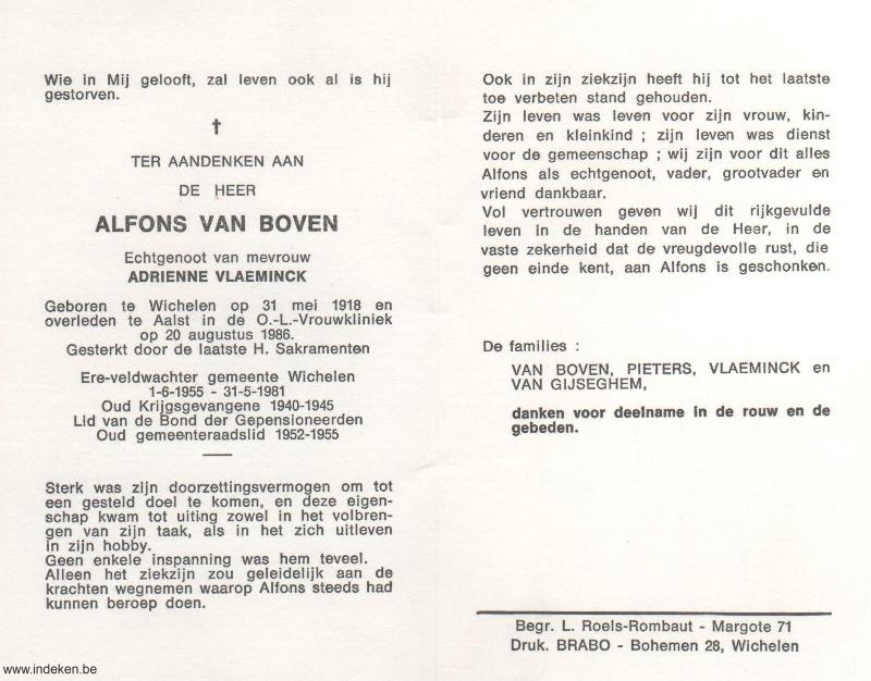 Alfons Van Boven