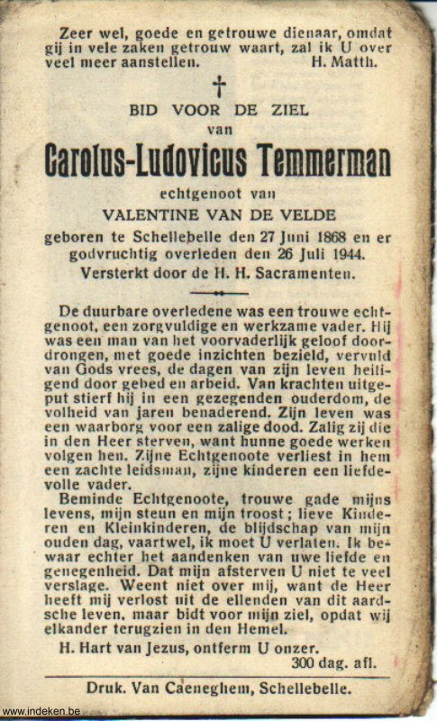 Carolus Ludovicus Temmerman