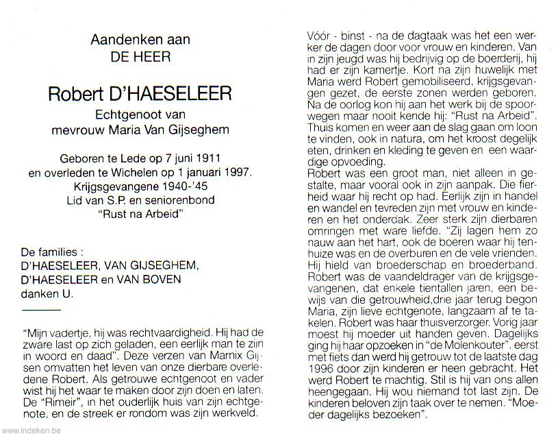 Robert D Haeseleer