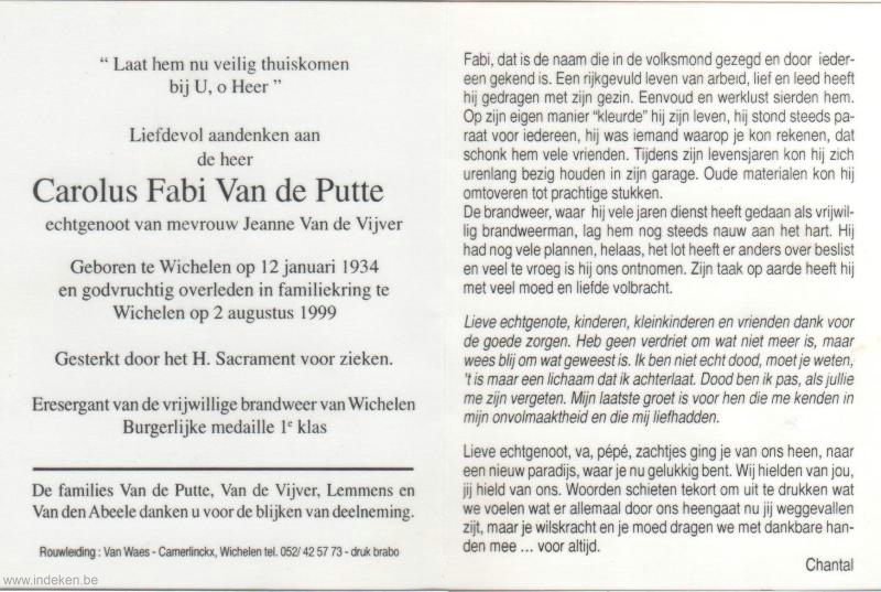 Carolus Fabi Van De Putte