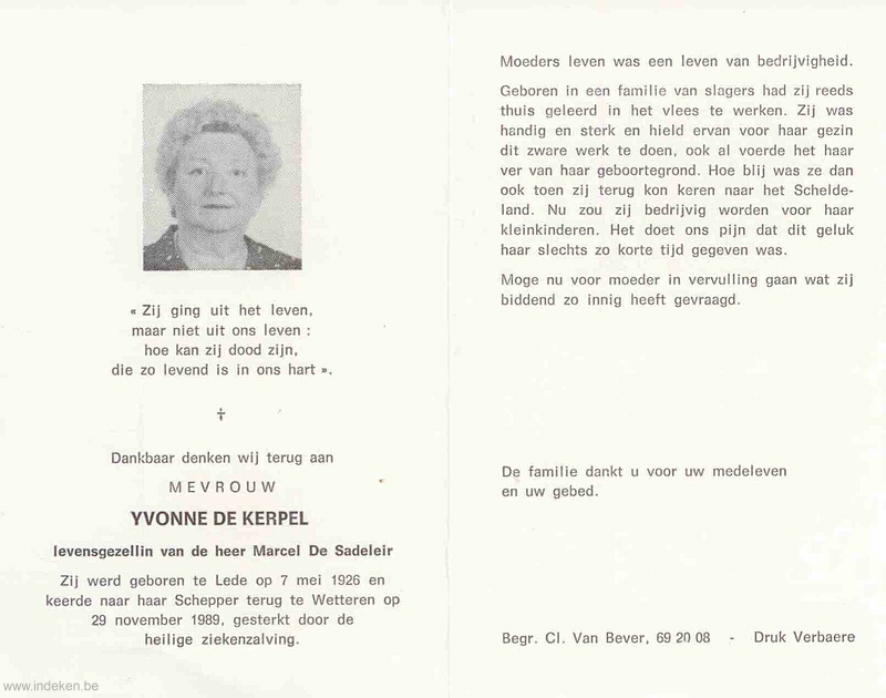 Yvonne De Kerpel