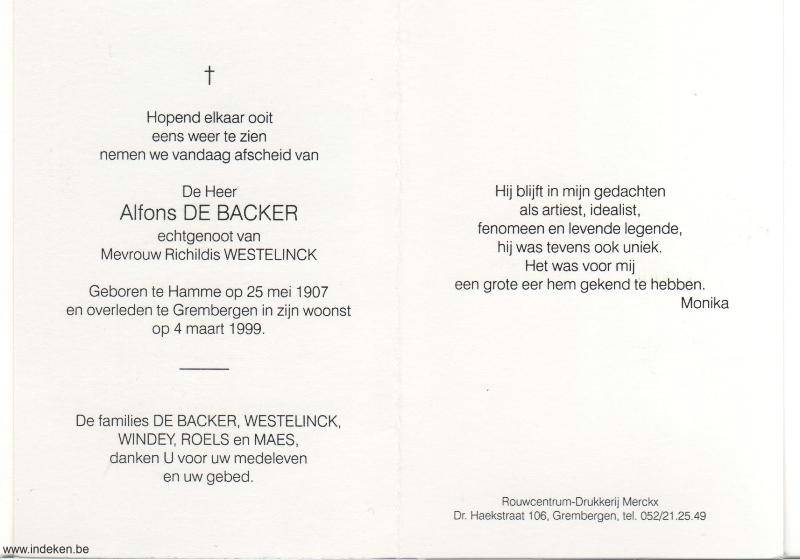 Alfons De Backer