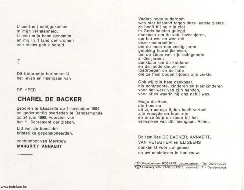 Charel De Backer